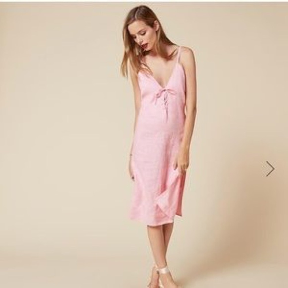 Reformation Pink Midi Dress